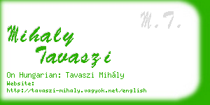 mihaly tavaszi business card