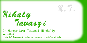 mihaly tavaszi business card